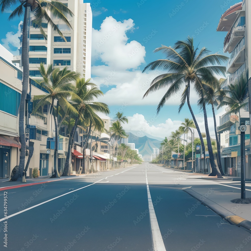 hawaii street and summer scenes.