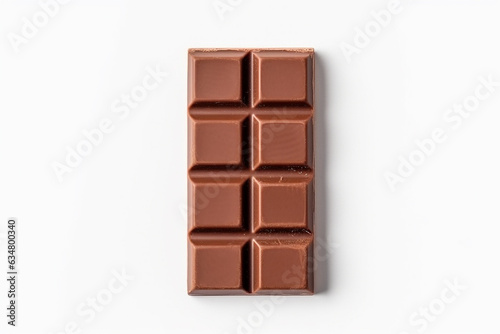 Chocolate bar isolated on white background .Generative Ai.