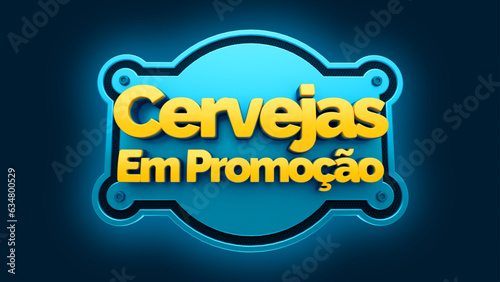 selo 3d ''cervejas em promoção''