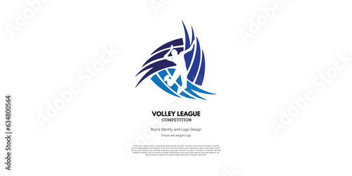 volleyball competition and championship logo design for graphic designer and web developer