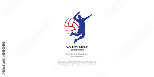 volleyball competition and championship logo design for graphic designer and web developer