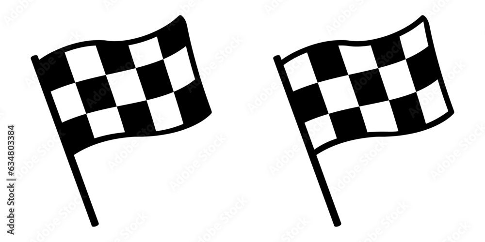 Fototapeta premium ofvs444 OutlineFilledVectorSign ofvs - chequered flag vector icon . race concept . isolated transparent . black outline and filled version . AI 10 / EPS 10 / PNG . g11784