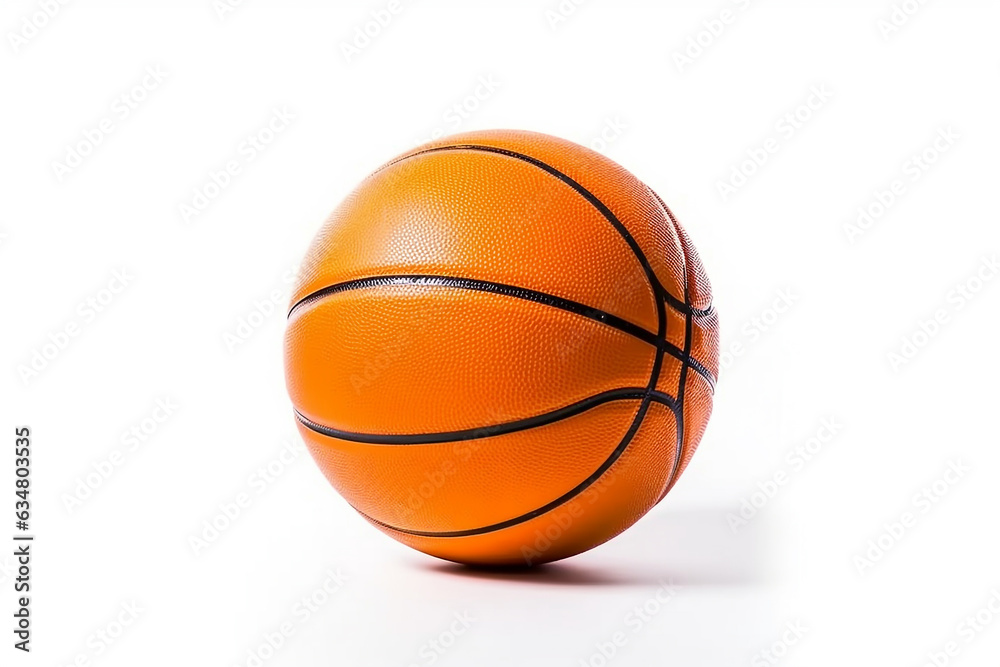 Basketball isolate on white background .Generative Ai.
