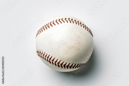 Baseball isolate on white background.Generative Ai.