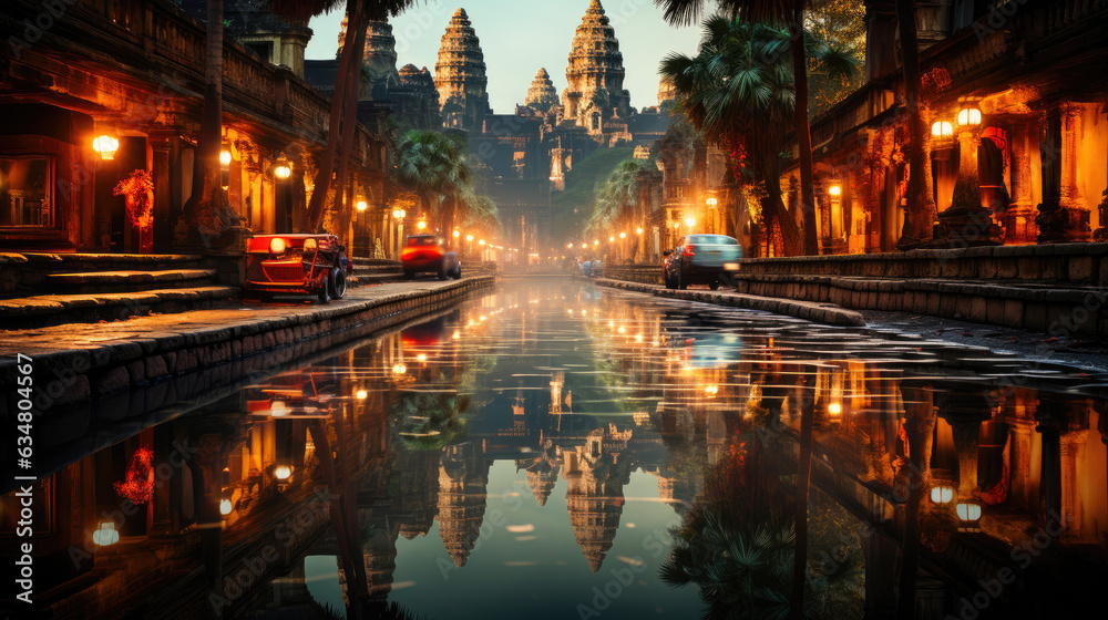 Nocturnal Radiance: Angkor Wat's Magic Hour