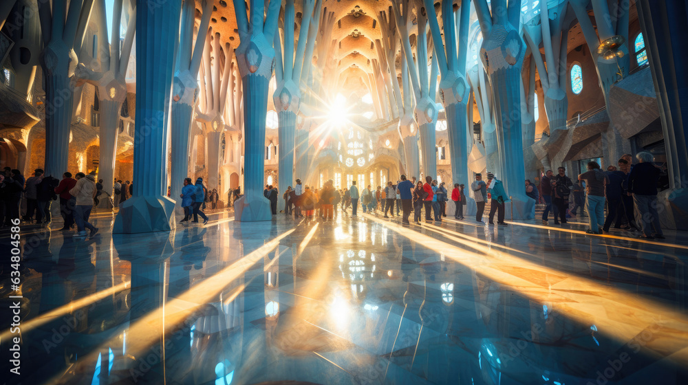 Capturing the Sagrada Familia Within - obrazy, fototapety, plakaty 