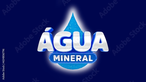 selo 3d ''água mineral''