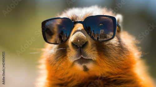 Marmot with Glasses © Andrii 