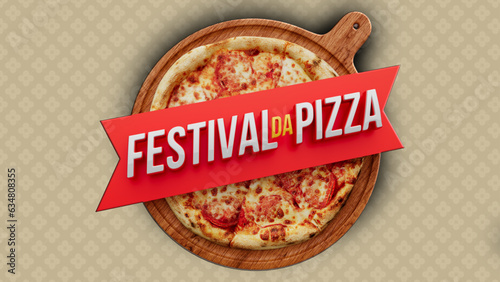selo 3d ''festival da pizza''
