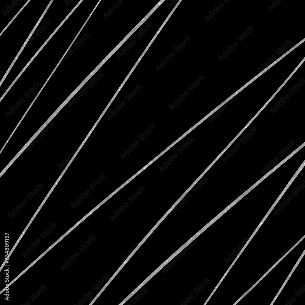 Silver Glitter Random Lines Black Background Silver Glitter Random Lines Black Background