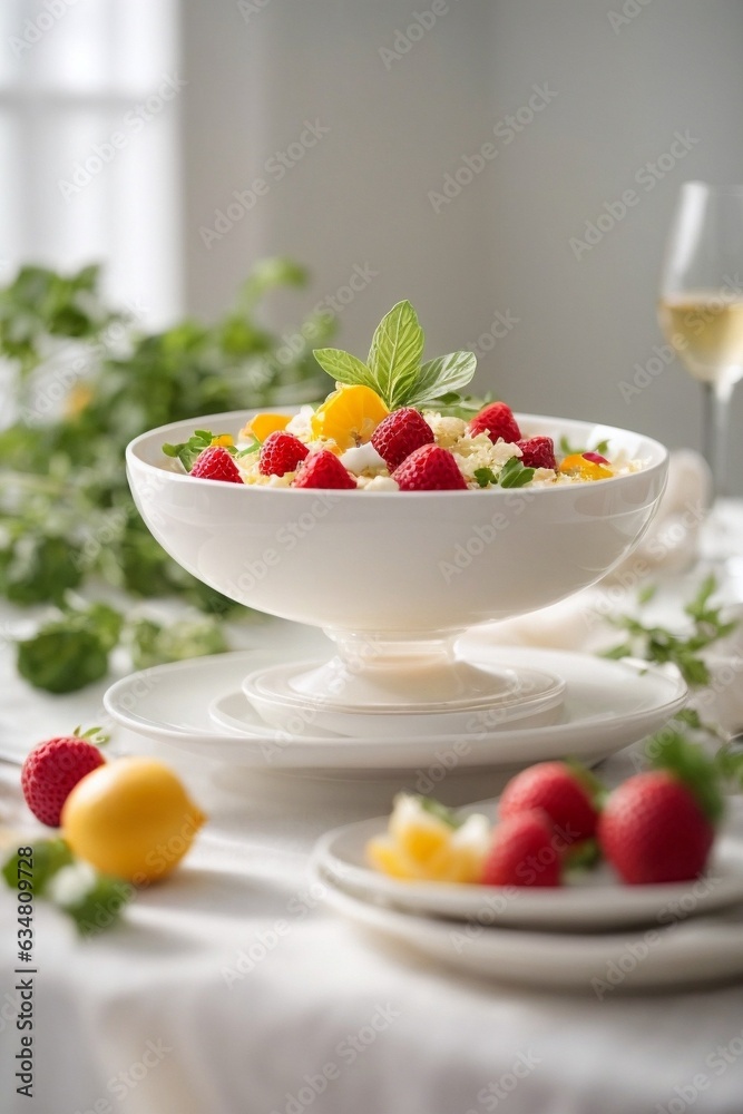 A still life composition with fruit and wine on a table A still life composition with fruit and wine on a table