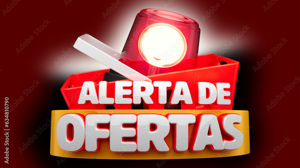selo 3d ''alerta de ofertas''