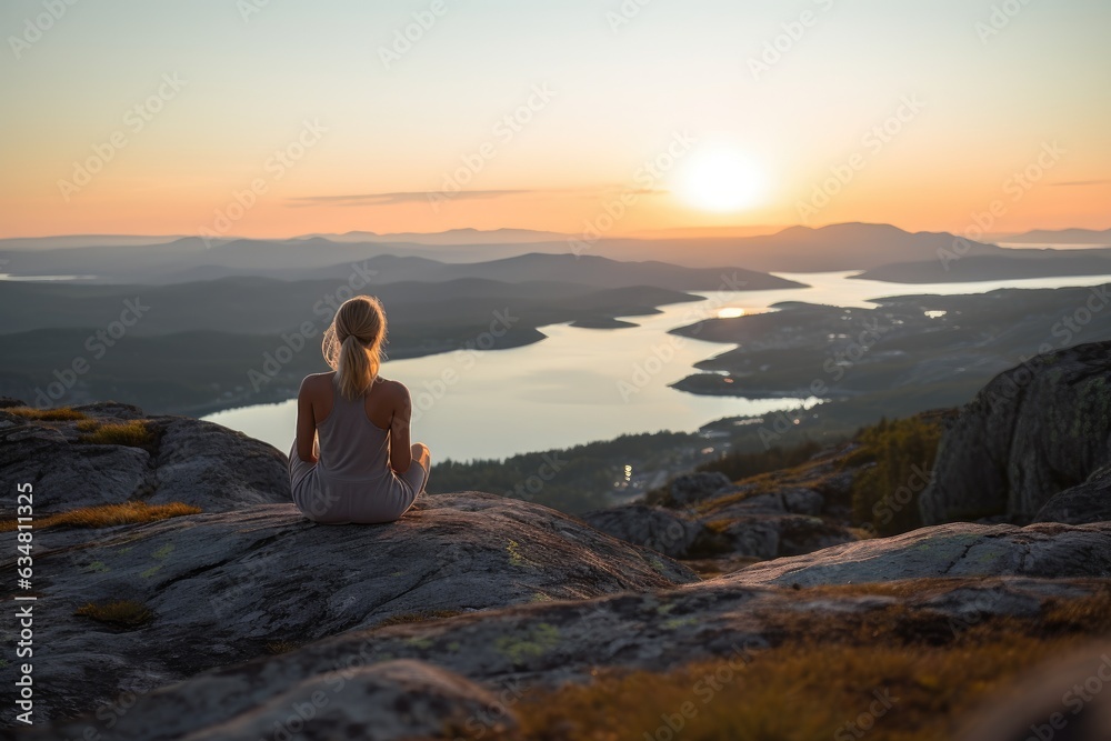 Person meditating in yoga pose