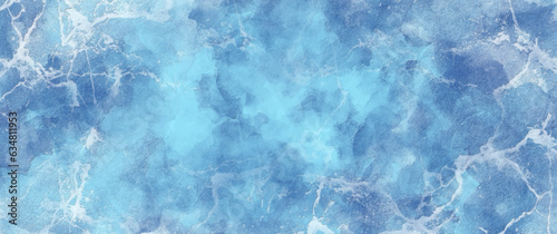 Blue winter texture art vector background for cover design, poster, cover, banner, flyer, cards. Ice. Cold. Frozen water. Hand-drawn brush strokes. Christmas abstract illustration for background.