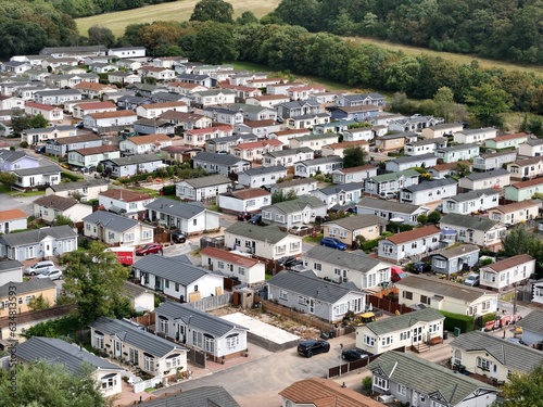 Mobile home park Essex UK drone,aerial