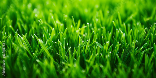 Green grass background. Natural green grass texture. Close-up.