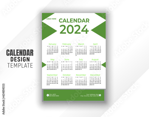 Vector desk calendar 2018 template - 12 months included calendar design template.