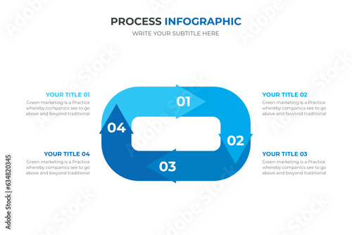 Circular arrows for infographics. Chart, graph, diagram with 4 steps, options, parts. Vector business template.