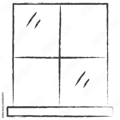 Hand drawn Window pane illustration icon