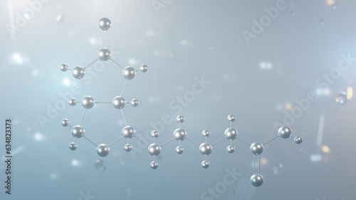 biotin molecular structure, 3d model molecule, vitamin b7, structural chemical formula view from a microscope photo