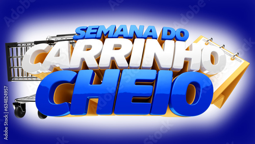 selo 3d ''semana do carrinho cheio''