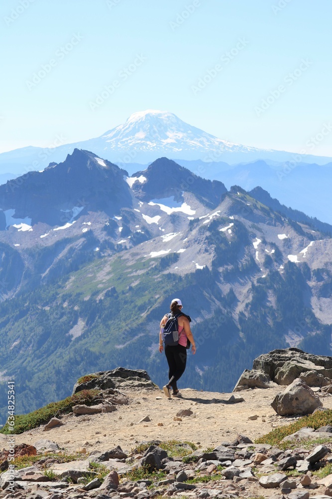 Mt Rainier National Park hiker