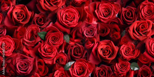 Natural red roses background.