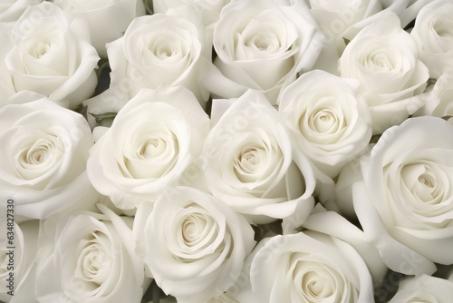 Natural white roses background.