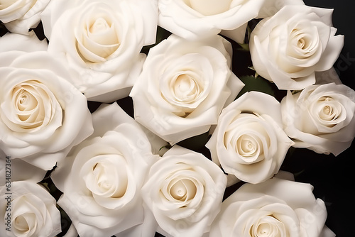 Natural white roses background.