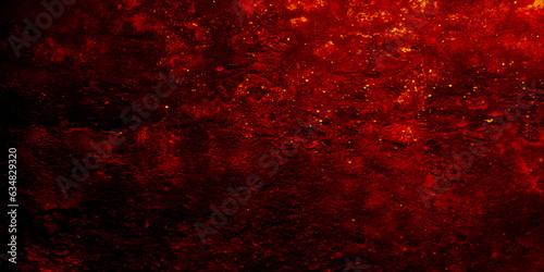 Red textured concrete wall grunge background texture.