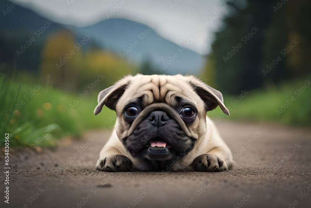 english bulldog puppy sitting on the ground