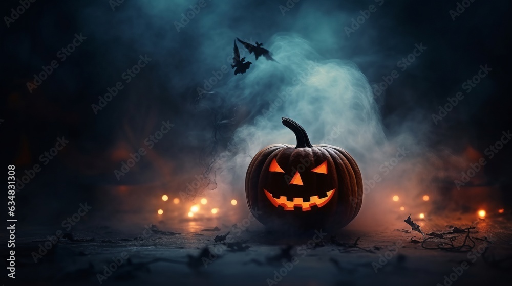 Fototapeta premium Halloween Mockup Scene Bundle for Your Designs