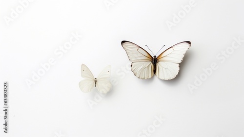 white butterfly on a white background