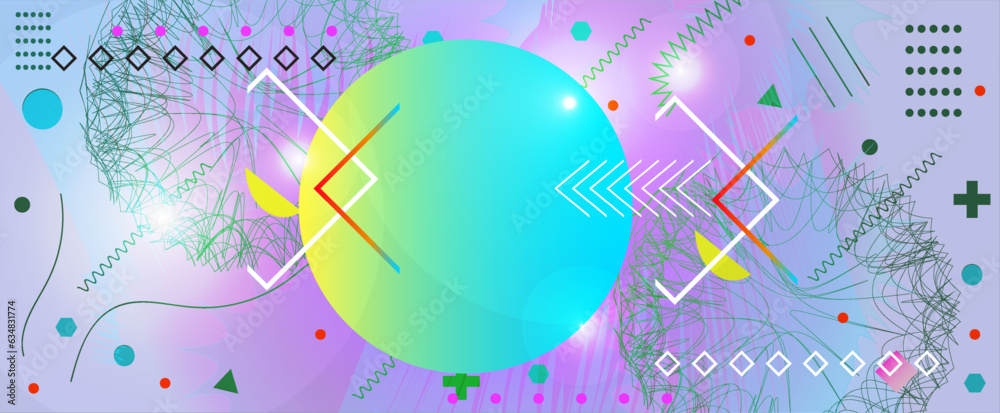 Fototapeta premium Abstract geometric background with colorful circles. Vector illustration. Eps 10.