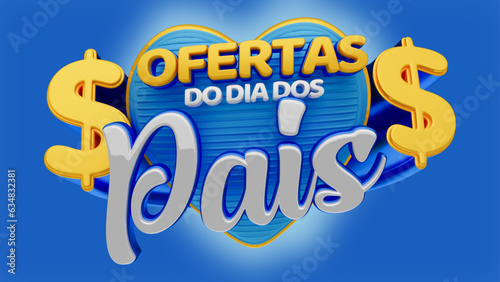 selo 3d ''ofertas do dia dos pais''