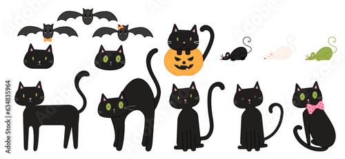 black cats, black bats, rats, 