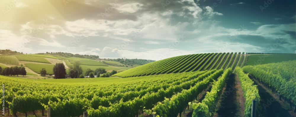 Vineyard at sunrise or sunset. Vineyard at sunrise or sunset.