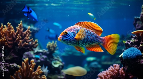 tropical fish in the ocean, fish in the sea, underwater life © Gegham