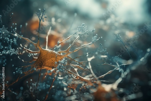 Presence of nerve cell antibodies suggests autoimmune disorder. Generative AI photo