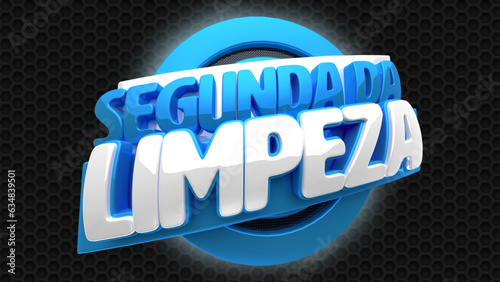 selo 3d ''segunda da limpeza''