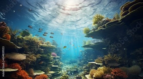 tropical fish in the ocean, fish in the sea, underwater life