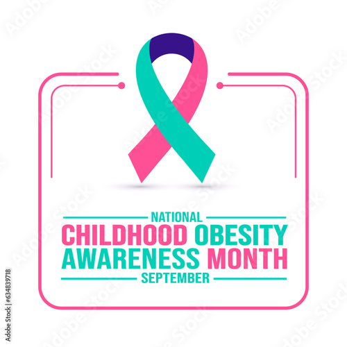 September is National Childhood Obesity Awareness Month background template. Holiday concept. background, banner, placard, card, and poster design template with text inscription and standard color.