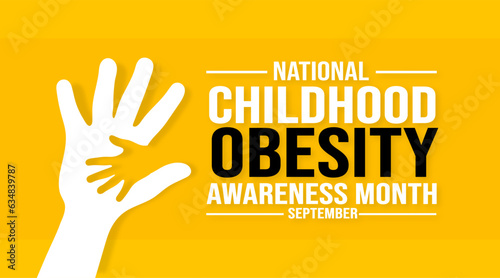 September is National Childhood Obesity Awareness Month background template. Holiday concept. background, banner, placard, card, and poster design template with text inscription and standard color.