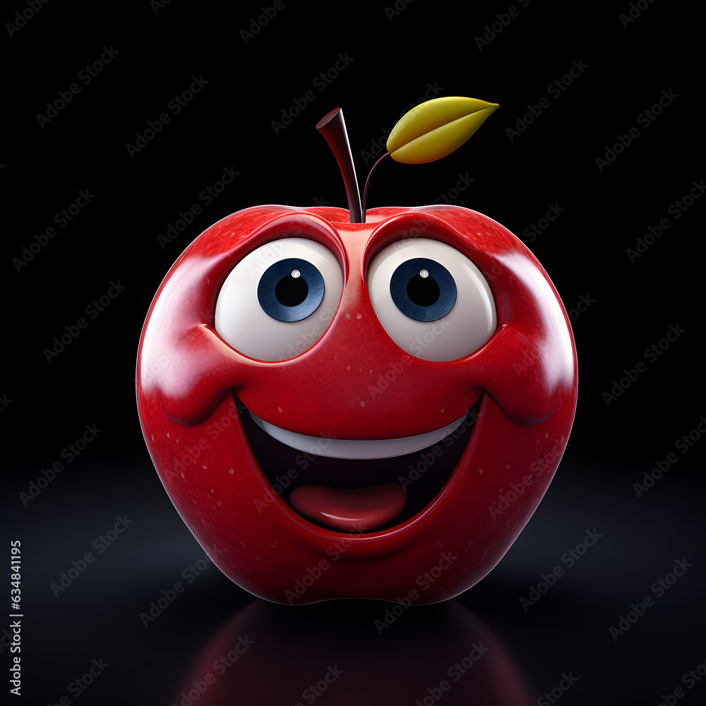 Naklejka premium apple cartoon