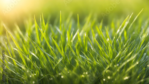 AI-Crafted Countryside: Sunny Day in Fresh, Green Paddy Field - Nature's Summer Serenity with Scenic Horizon, Warm Sunlight on Agricultural Growth, Farm Harvest in Botanical Meadow