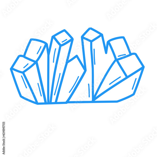 crystal stone line icon