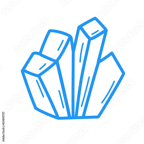 crystal stone line icon