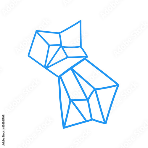 crystal stone line icon