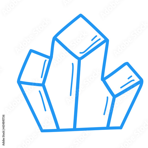 crystal stone line icon