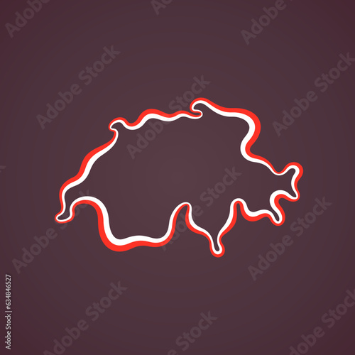 Switzerland - Outline Map